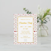 Feestelijke Zakelijke Kerstfeest Uitnodiging | FOL (Staand Voorkant)