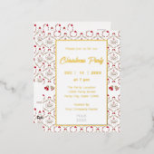 Feestelijke Zakelijke Kerstfeest Uitnodiging | FOL (Voorkant / Achterkant)