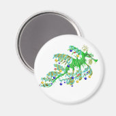 Feestelijke Zee Dragon Magnet (Voorkant / Achterkant)