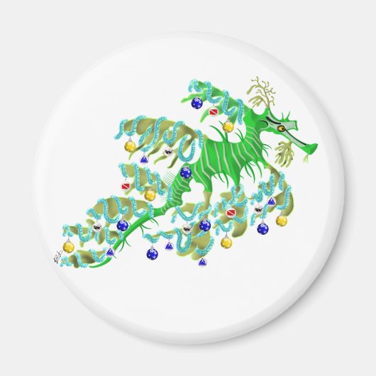 Feestelijke Zee Dragon Magnet (Voorkant)