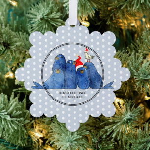 Feestelijke Zee Leeuwen Waterverf Papier Ornament