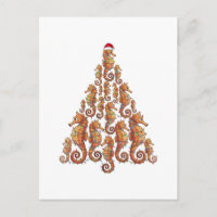 Feestelijke Zeepaard met een Kerstmanhoed voor een