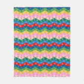 Feestelijke zigzag lint fleece deken (Voorkant)