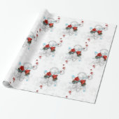 Feestelijke zilveren kegels cadeaupapier (Uitgerold)