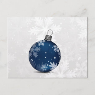 feestelijke zilveren marine Kerst bedrijfs Postkaa Feestdagenkaart