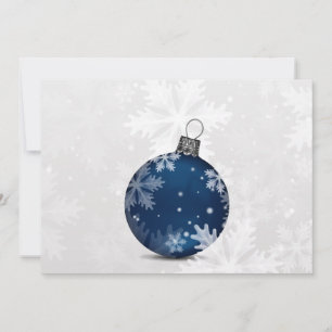 feestelijke zilveren marineblauwe kerstkaart