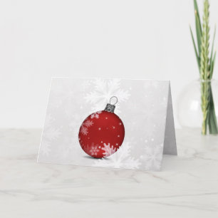 feestelijke zilveren rode zakelijke kerstkaart feestdagen kaart