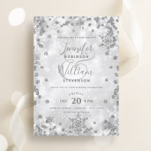Feestelijke zilveren SPARKLE Elegante Winter Weddi