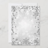 Feestelijke zilveren SPARKLE Elegante Winter Weddi Kaart (Achterkant)