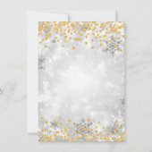 Feestelijke Zilveren Winter Diamanten Kerstgoud Kaart (Achterkant)