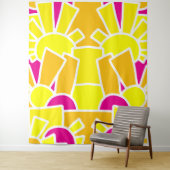 Feestelijke Zon Doodle Kunst 42 Wandkleed (In situ)