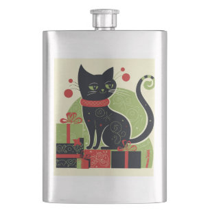 Feestelijke zwarte kat flacon