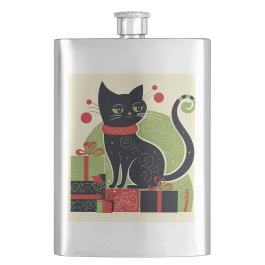 Feestelijke zwarte kat flacon (Voorkant)