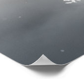 Feestelijke zwarte poedel kerstvakantie hond in sn poster (Hoek)