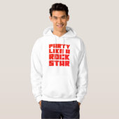 Feesten als een Rockster Hoodie (Voorkant volledig)