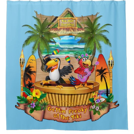 FEESTEN BIJ DE TIKI DOUCHEGORDIJN (Voorkant)
