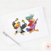 FEESTEN BIJ DE TIKI RECHTHOEKIGE STICKER (Envelop)