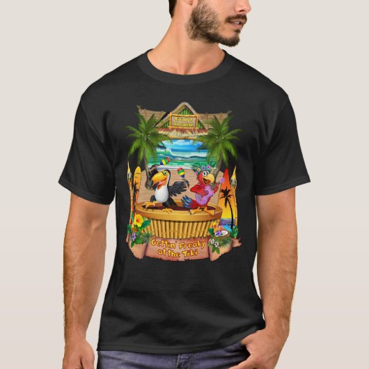 FEESTEN BIJ DE TIKI T-SHIRT (Voorkant)