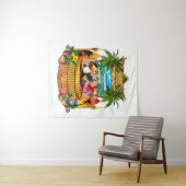 FEESTEN BIJ DE TIKI WANDKLEED (In Situ (horizontaal))