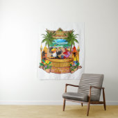 FEESTEN BIJ DE TIKI WANDKLEED (In situ)