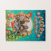 Feesten met mijn aangepaste kerst Gingerbread Legpuzzel (Horizontaal)