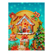 Feesten met mijn aangepaste kerst Gingerbread Perfect Poster (Voorkant)