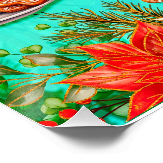 Feesten met mijn aangepaste kerst Gingerbread Perfect Poster (Hoek)