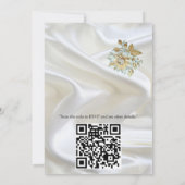 Feesten met witte bloemen en parels op zijde kaart (Achterkant)