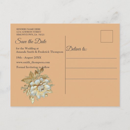 Feesten met Witte Bloemen rond zijde Aankondigingskaart (Achterkant)