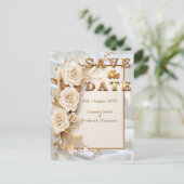 Feesten met Witte Bloemen rond zijde Aankondigingskaart (Staand voorkant)