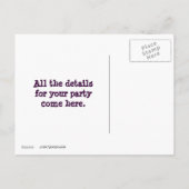 feesten uitnodiging briefkaart (Achterkant)