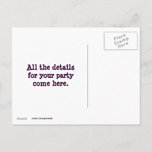 feesten uitnodiging briefkaart (Achterkant)