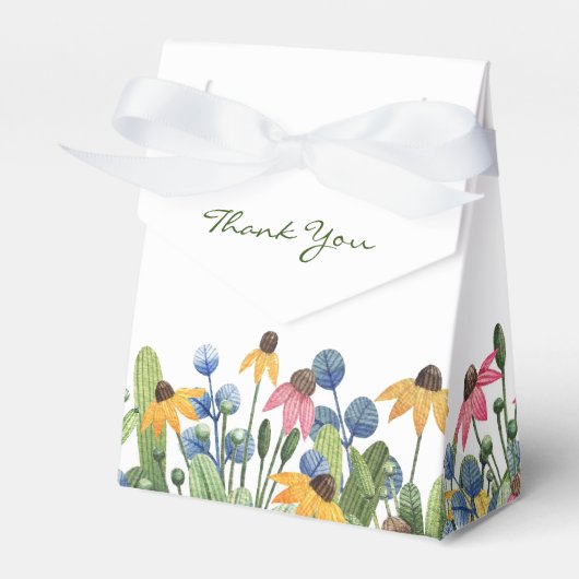 Feesten, verjaardagen, Waterverf Coneflowers Bedankdoosjes (Voorkant Zijde)