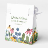 Feesten, verjaardagen, Waterverf Coneflowers Bedankdoosjes (Achterkant)