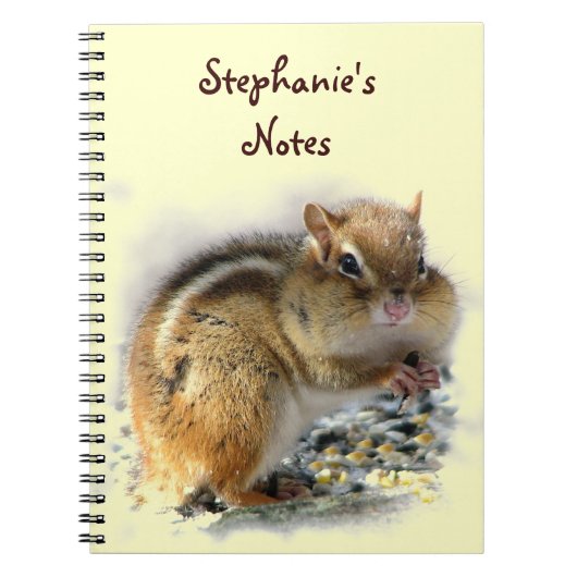 Feestende chipmunk notitieboek (Voorkant)