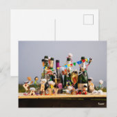 Feestende fubby's de van een feestje houden, gefel briefkaart (Voorkant / Achterkant)