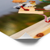 Feestende fubby's de van een feestje houden, gefel perfect poster (Hoek)