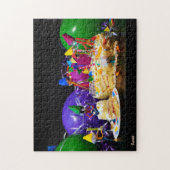 Feestende Fubby's met taart als tractatie. Legpuzzel (Verticaal)