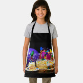 Feestende Fubby's met taart als tractatie. Schort (Insitu)