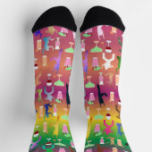 Feestende vrouwen met cocktails patroon sokken (Top)