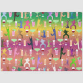 Feestende vrouwen met cocktails patroon tissuepapier (Voorkant)