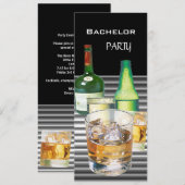 Feestflesjes voor vrijgezellenfeest 2 kaart (Voorkant / Achterkant)