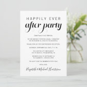 Feestfoto bruiloftsreceptie 'Happily Ever After' Aankondiging (Staand voorkant)