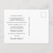 Feestfoto bruiloftsreceptie 'Happily Ever After' Aankondigingskaart (Achterkant)