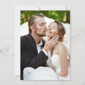 Feestfoto van het geluksfeest na het huwelijk kaart (Achterkant)