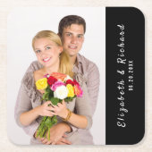 Feestfoto verlovingsfeest kartonnen onderzetters (Voorkant)