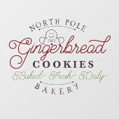 feestgebakken kerstkunst raamsticker (Vel)