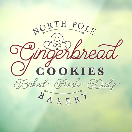 feestgebakken kerstkunst raamsticker (Vel 3)