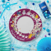 Feestgevecht Papieren Bordje (Feest)