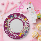 Feestgevecht Papieren Bordje (Feest)